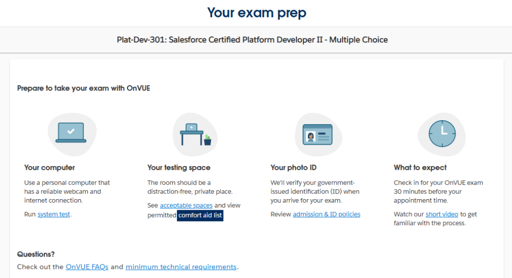Trailhead Academy Exam Mode